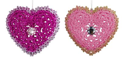 4.25 inch Heart Orna X 2. II 5x5x10 cm kerstornament - Kurt s adler