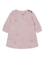 BOSS Kidswear robe en coton à logo imprimé - Rose - thumbnail