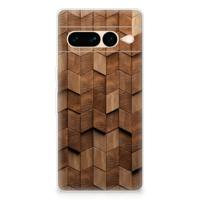 Bumper Hoesje voor Google Pixel 7 Pro Wooden Cubes Bumper Hoesje voor Google Pixel 7 Pro Wooden Cubes