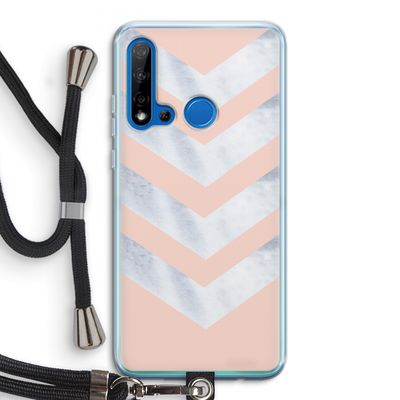 Marmeren pijlen: Huawei P20 Lite (2019) Transparant Hoesje met koord