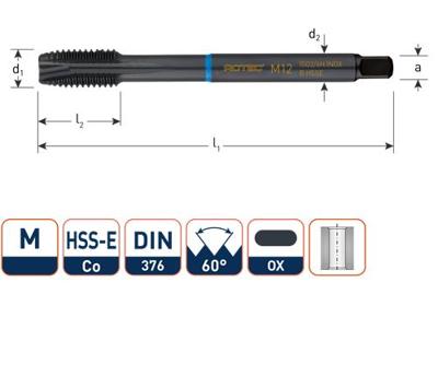 Rotec Machinetap din376 m20 rvs