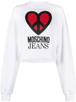 MOSCHINO JEANS graphic-print jersey sweatshirt - Blanc - thumbnail