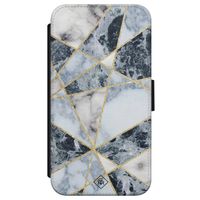 iPhone X/XS flipcase - Marmer blauw