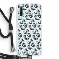 Zeemeermin: Huawei P Smart Pro Transparant Hoesje met koord