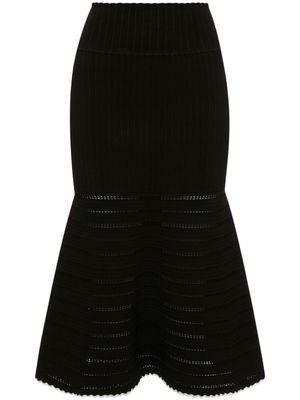 Victoria Beckham Opengebreide rok - Zwart Victoria Beckham Opengebreide rok - Zwart