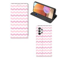 Samsung Galaxy A32 4G | A32 5G Enterprise Editie | Hoesje met Magneet | Waves Roze