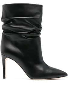 Paris Texas bottines en cuir à fronces 100 mm - Noir