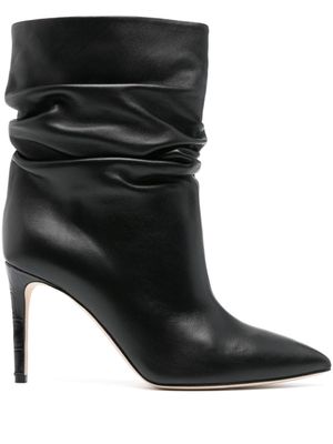 Paris Texas bottines en cuir à fronces 100 mm - Noir