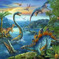 Ravensburger puzzel dinosaurus - 3 x 49 stukjes - thumbnail