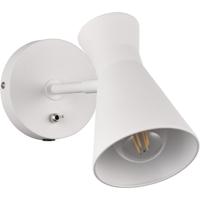 LED Wandlamp E27 - Moderne Wandverlichting - Mat Wit Metaal