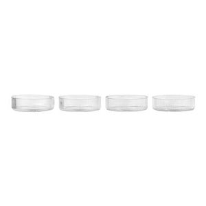 ferm LIVING Ripple Schaaltjes 4 st. - Clear