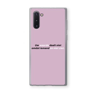 uw waarde daalt niet: Samsung Galaxy Note 10 Transparant Hoesje