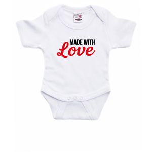 Made with love cadeau baby rompertje wit jongen/meisje