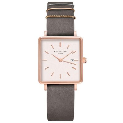 Rosefield The Boxy White Elephant Grey Rosegold