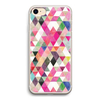 Gekleurde driehoekjes: iPhone 7 Transparant Hoesje
