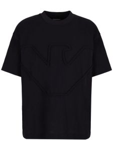 Emporio Armani t-shirt en coton à logo embossé - Noir