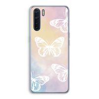 White butterfly: Oppo A91 Transparant Hoesje