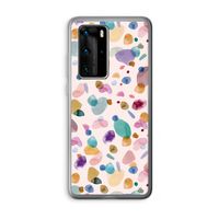 Terrazzo Memphis Pink: Huawei P40 Pro Transparant Hoesje