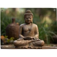 Tuinposter Boeddha 8 - Pillow Buddies