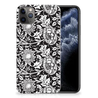 Apple iPhone 11 Pro Max | TPU Case | Black Flowers Apple iPhone 11 Pro Max | TPU Case | Black Flowers