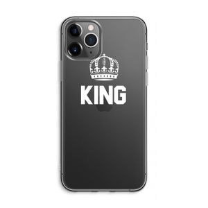 King zwart: iPhone 11 Pro Max Transparant Hoesje