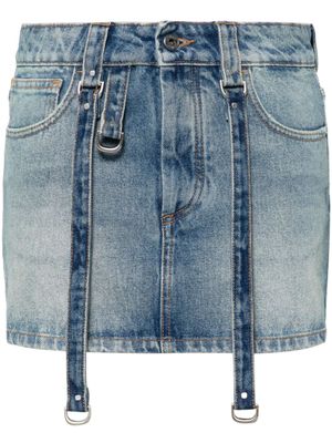 Off-White jupe en jean à poches cargo - Bleu