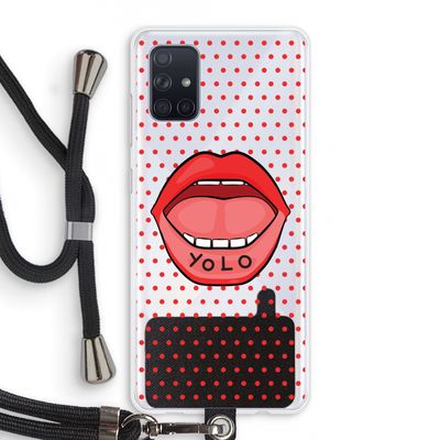 Yolo Denise: Samsung Galaxy A71 Transparant Hoesje met koord