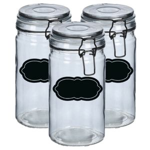 Weckpot/inmaakpot - 6x - 750 ml - glas - met beugelsluiting - incl. etiketten