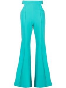 Giuseppe Di Morabito pantalon évasé à découpes - Bleu