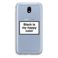 Black is my happy color: Samsung Galaxy J5 (2017) Transparant Hoesje