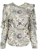 MARANT ÉTOILE blouse à fleurs et volants - Tons neutres