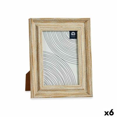 Fotolijsten Kristal Gouden Hout Bruin Plastic (19 x 2 x 24 cm) (6 Stuks)