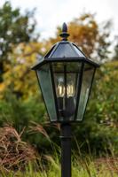 Staande buitenlamp zwart solar &apos;London&apos; E12 fitting 227 cm