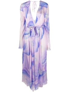 Forte Forte robe en soie à fleurs - Violet