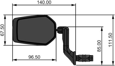 CONTEC achteruitkijkspiegel "e-view evo"