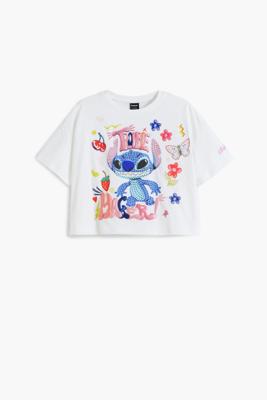 Cropped T-shirt Stitch™ 3D - WHITE - 9/10
