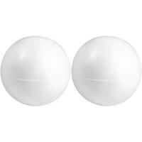 Piepschuim bollen - 2x - D15 cm - 2 halve schalen - styropor - bal - hobby vormen