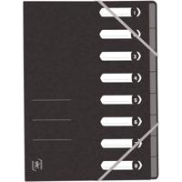 Elba Oxford Top File+ sorteermap, 8 vakken, met elastosluiting, zwart