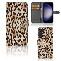 Samsung Galaxy S23 Plus | Telefoonhoesje | Met pasjeshouder | Leopard