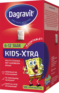 Dagravit Kids-Xtra Multivitaminen Kauwtabletten Aardbei