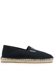 Valentino Garavani espadrilles à logo imprimé - Noir