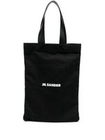 Jil Sander sac cabas à logo imprimé - Noir