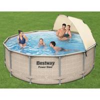 Bestway Zwembadset Power Steel met luifel 396x107 cm