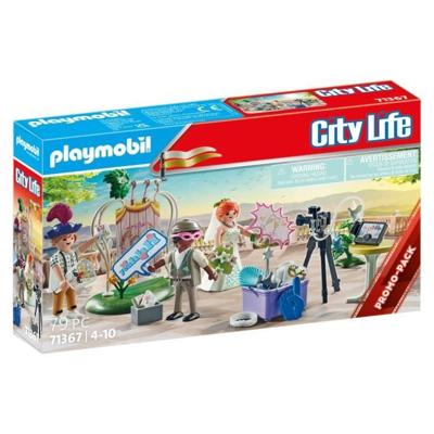 PLAYMOBIL - Stadsleven - Bruidspaar en camera - Buiten - Wit - Vanaf 4 jaar