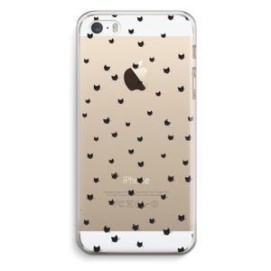 Kleine kattenkopjes: iPhone 5 / 5S / SE Transparant Hoesje