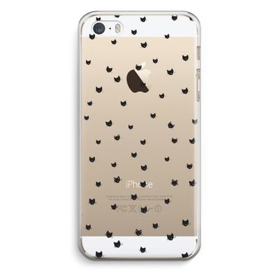 Kleine kattenkopjes: iPhone 5 / 5S / SE Transparant Hoesje