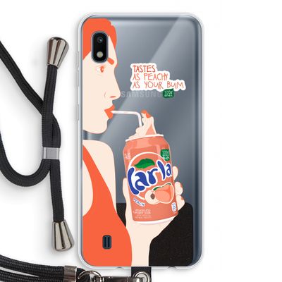 Peach please!: Samsung Galaxy A10 Transparant Hoesje met koord