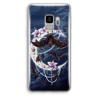 Vleermuizen Maan: Samsung Galaxy S9 Transparant Hoesje Vleermuizen Maan: Samsung Galaxy S9 Transparant Hoesje