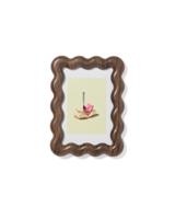 HEMA Fotolijst 10x15cm hout golf (donkerbruin)