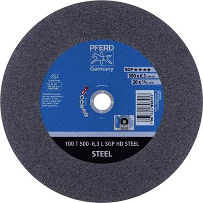 PFERD TOOLS 100 T 500-6,3 L SGP HD STEEL/40,0 66325050 Doorslijpschijf recht 500 mm 5 stuk(s) Getemperd staal, Staal